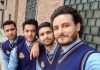 Osman Khalid Butt, with co-actors Ahad Raza Mir, Wahaj Ali and Ahmed Ali Akbar all dressed in college uniform