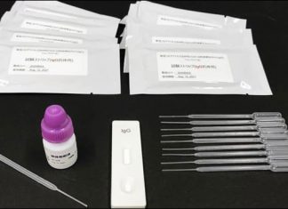 A test kit that can detect the new coronavirus.
