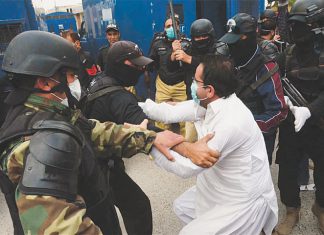 Doctors protest against a lack of protective gear for doctors, paramedical staff.