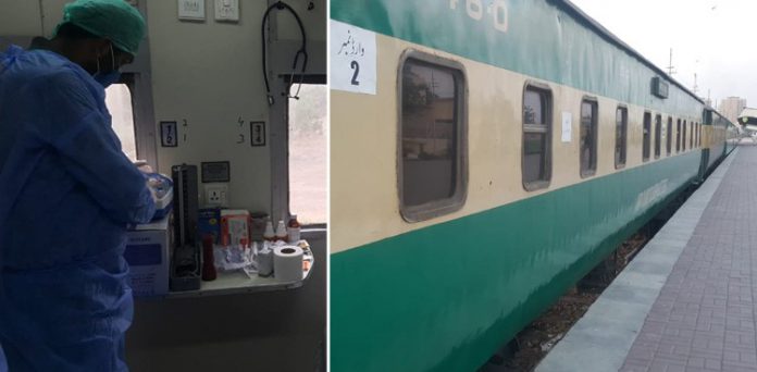 Turning a passenger train into quarantine facility for COVID-19 patients.