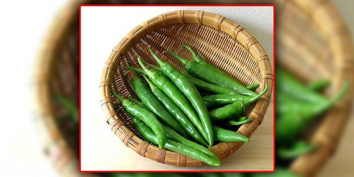 Green chilies are beneficial for health as it contains Vitamins A, B6 & C.