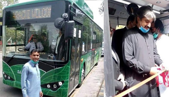 Sindh govt launched an electric bus project for the individual of Karachi.